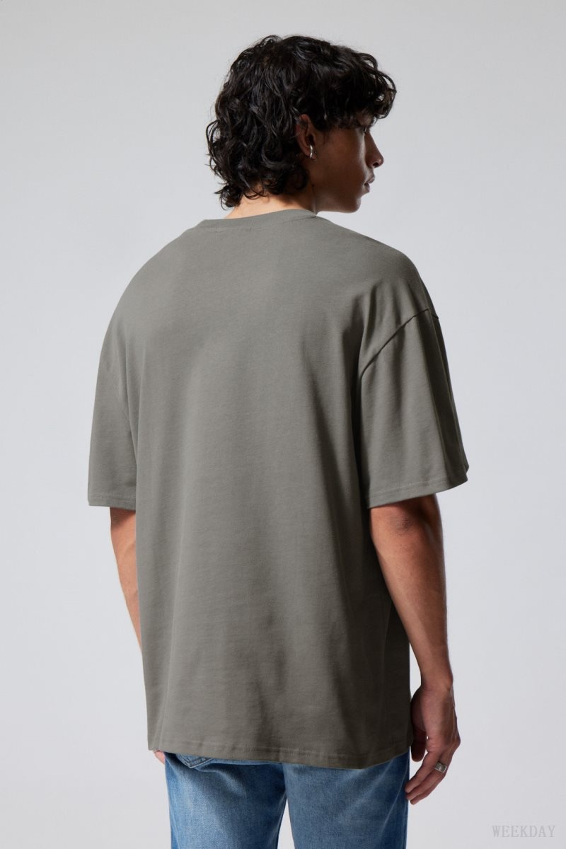 Weekday Great Heavyweight T-shirt Tシャツ メンズ グレー Japan | H5M-7288