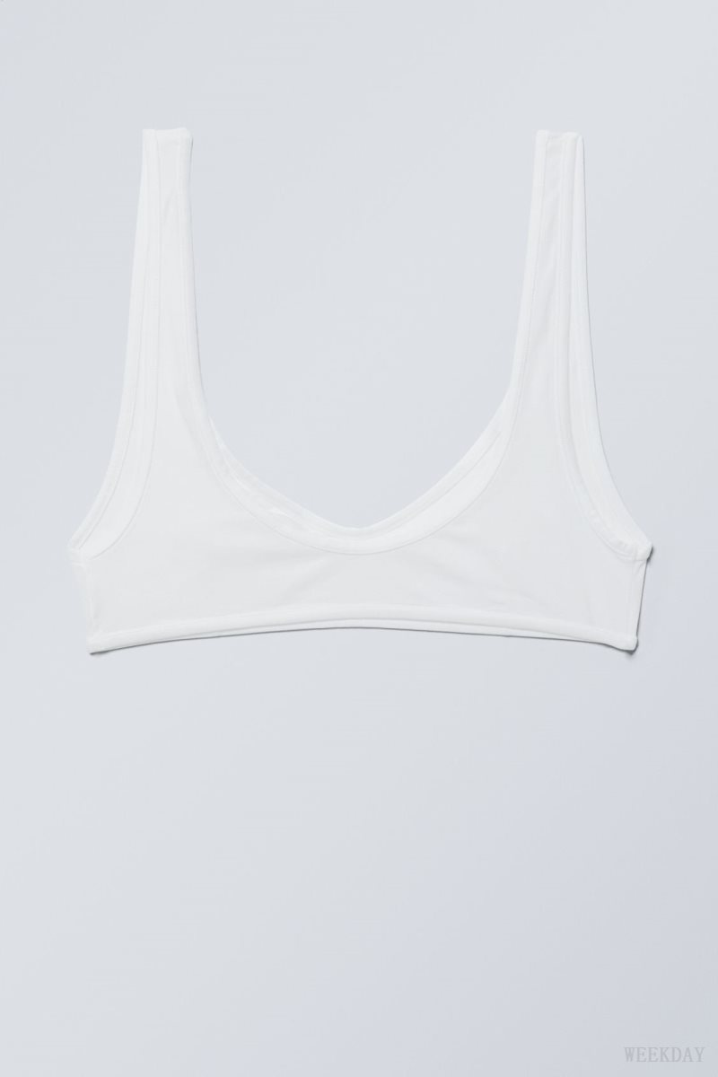 Weekday Jade Soft Cotton Bra ブラ レディース 白 Japan | L9A-3988