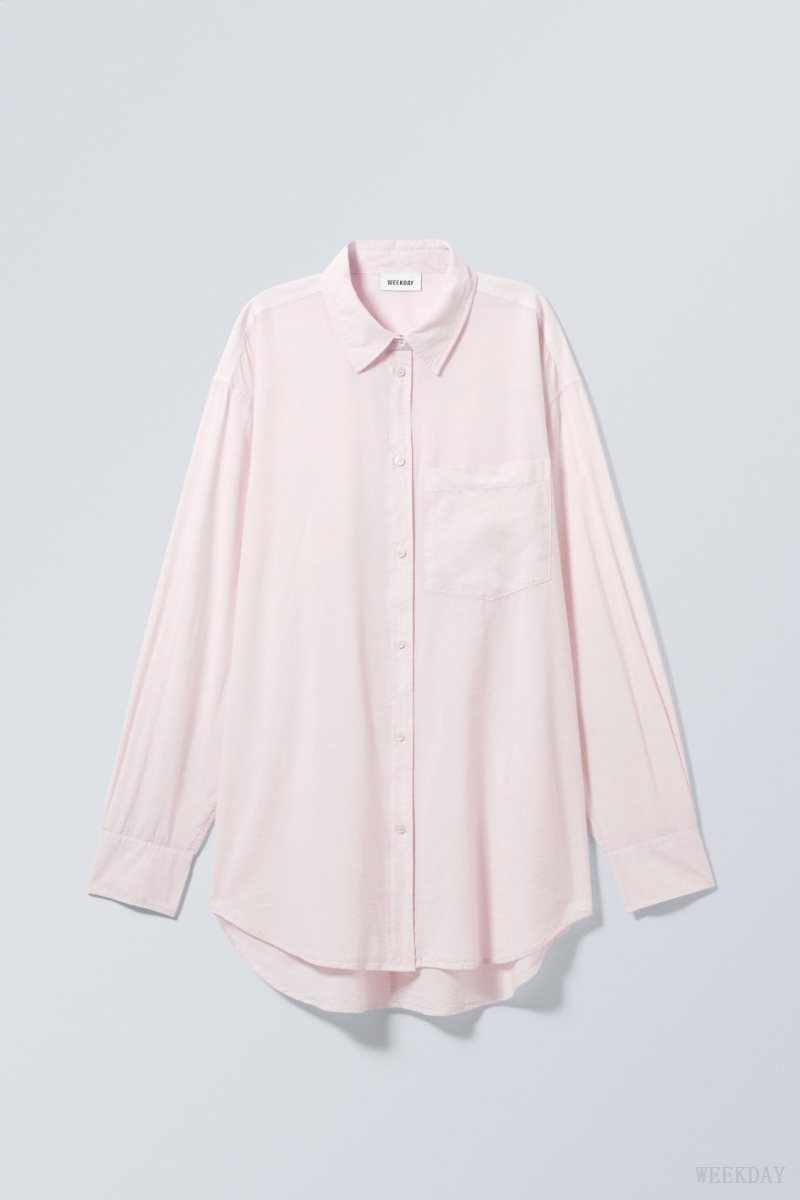 Weekday Jody Oversized Shirt シャツ レディース ピンク Japan | J2H-5337