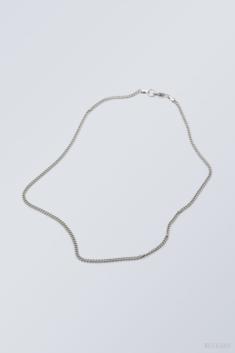 Weekday John Necklace アクセサリー メンズ シルバー Japan | O8L-2114