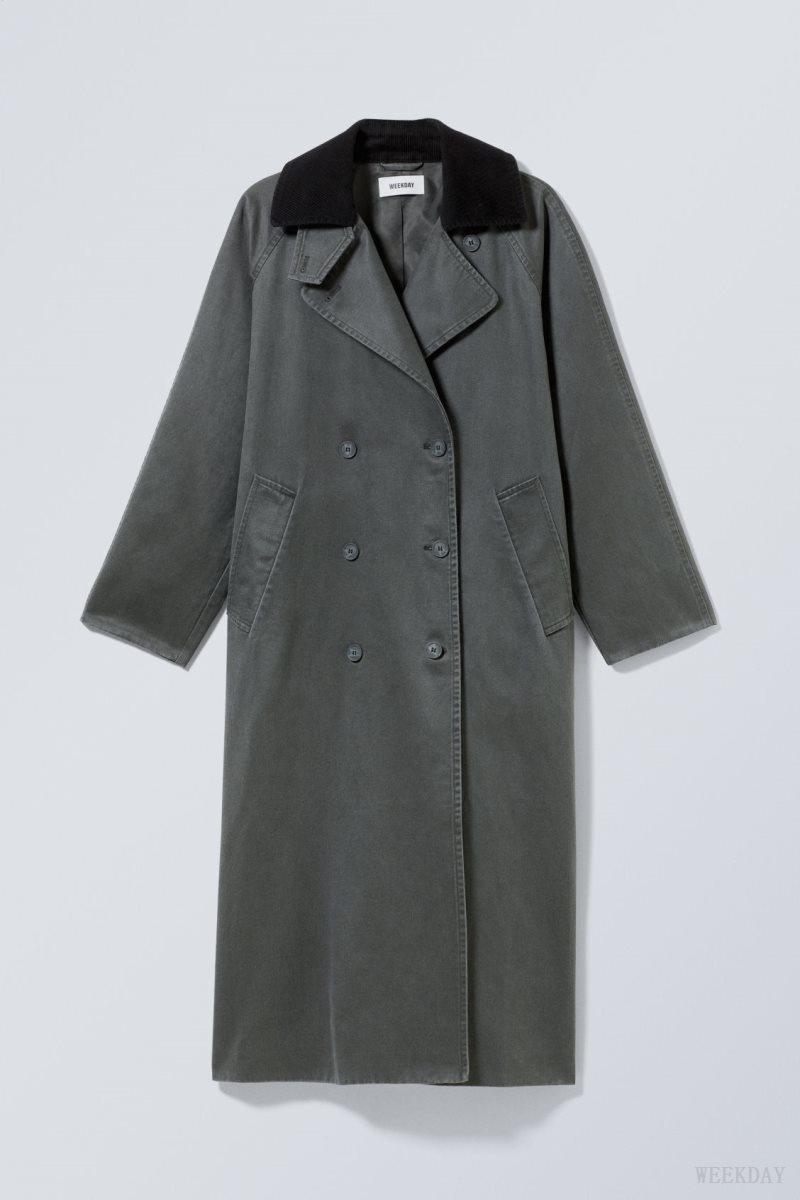 Weekday Jones Waxed Coat コート レディース 暗緑 Japan | L4T-6727