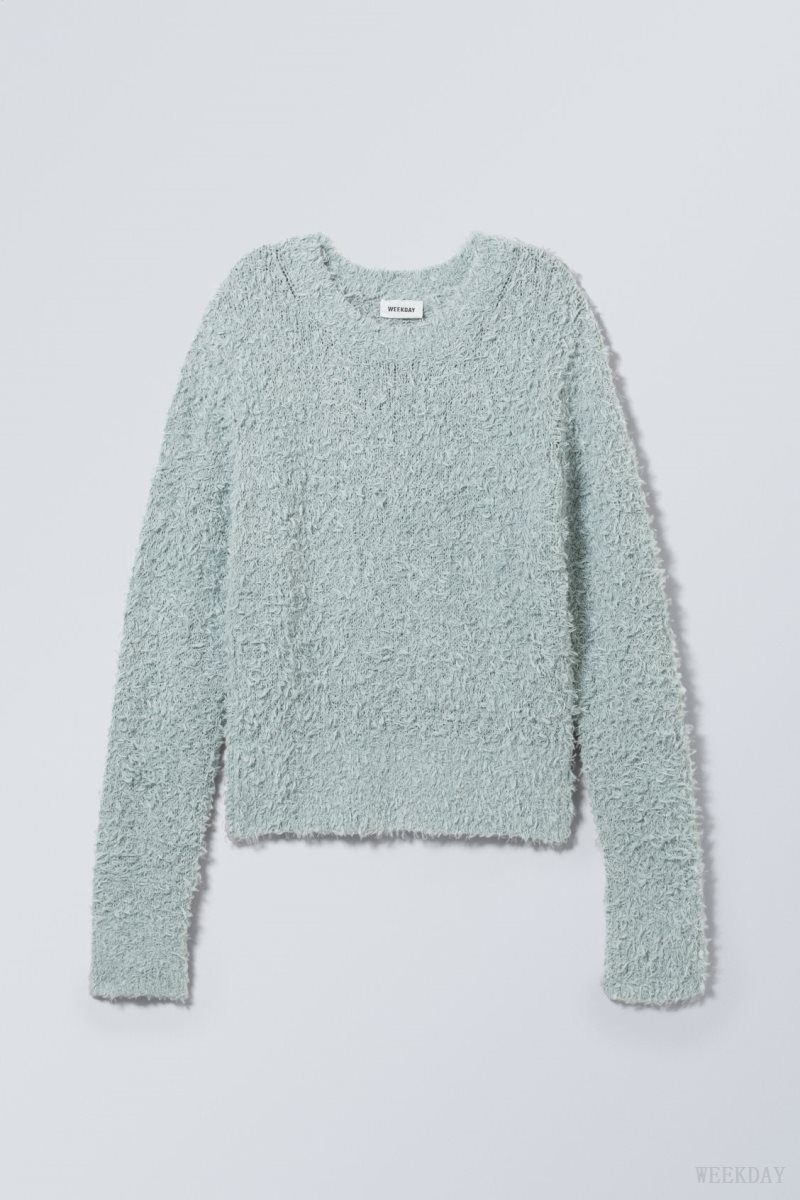 Weekday Judi Hairy Sweater セーター レディース 青 Japan | W6L-9726