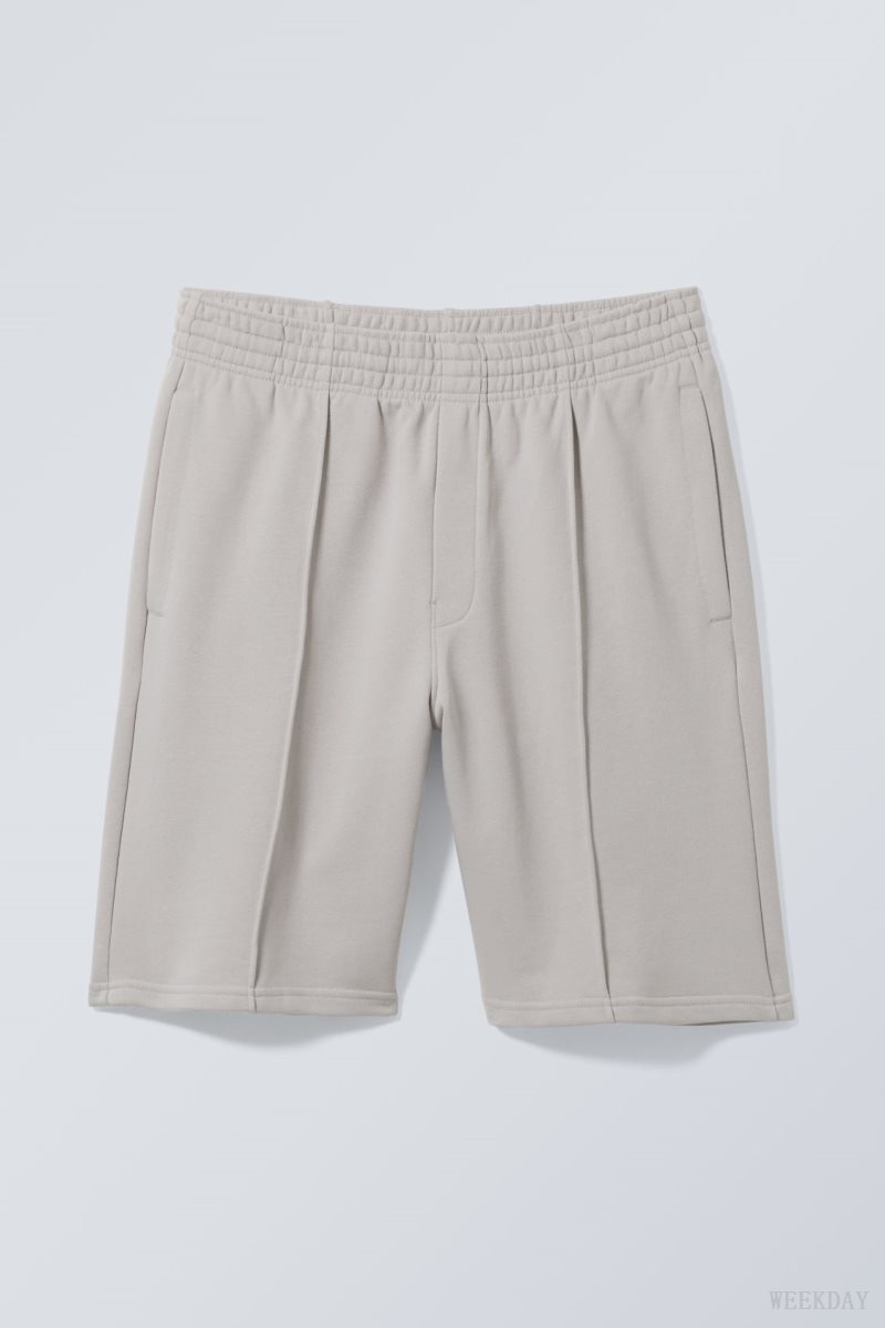 Weekday Ken Terry 軽量 Shorts ショートパンツ メンズ ライトグレー Japan | Q6S-2566