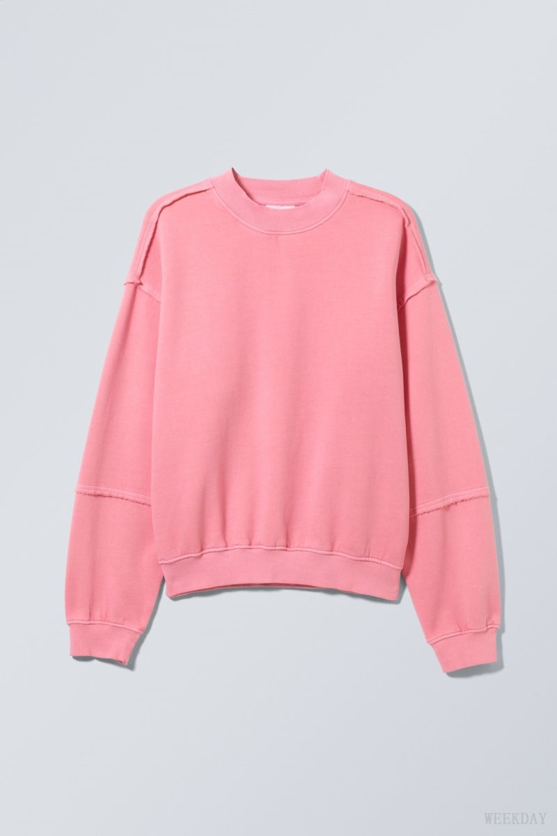 Weekday Liam Sweatshirt スウェットシャツ メンズ ピンク Japan | L0S-8055