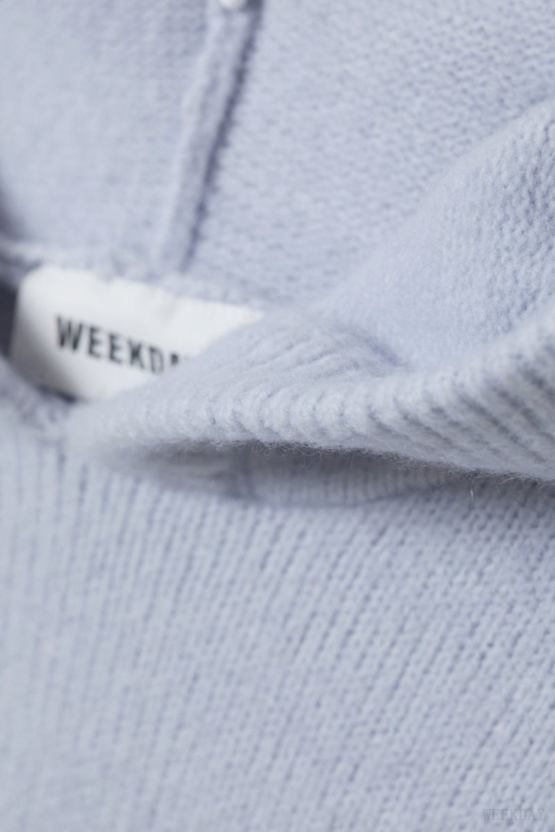 Weekday Marla Oversized Soft Knit Hoodie セーター レディース ライト紫 Japan | A9I-7699