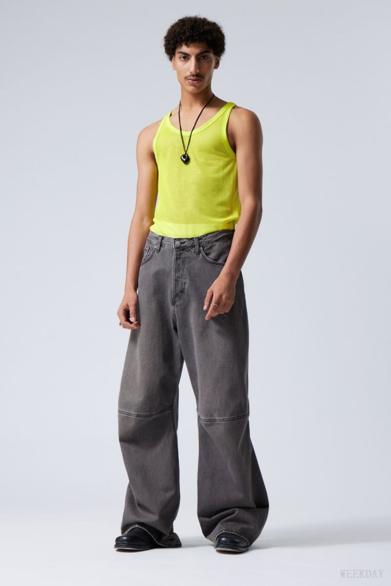 Weekday Matheus Mesh Tank Top タンクトップ メンズ 緑 Japan | Q5Q-2510