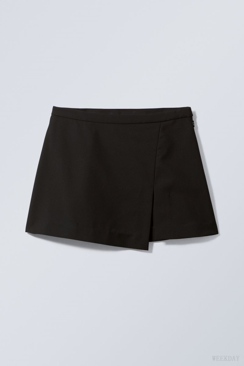 Weekday Mel Mini Skirt スカート レディース 黒 Japan | P1N-3544