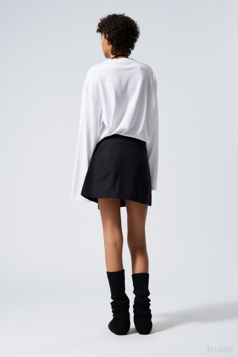 Weekday Mel Mini Skirt スカート レディース 黒 Japan | P1N-3544