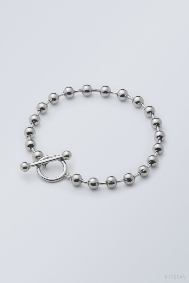 Weekday Metal Ball Bracelet ジュエリー メンズ シルバー Japan | O0F-6300