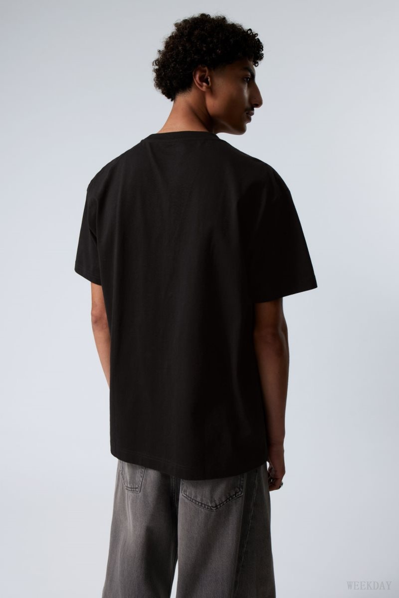 Weekday Oversized Heavyweight T-shirt Tシャツ メンズ 黒 Japan | D4U-1524