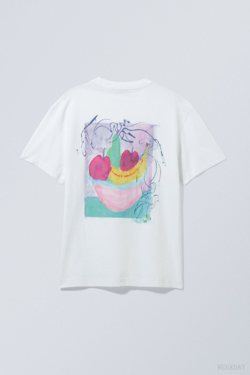 Weekday Oversized グラフィック Printed T-shirt Tシャツ メンズ Art School Japan | N0V-5245