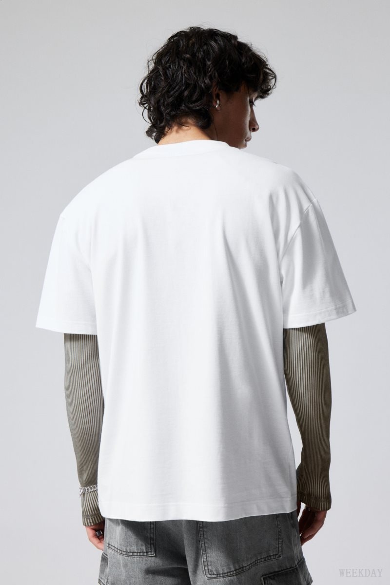 Weekday Oversized グラフィック Printed T-shirt Tシャツ メンズ Erazer Japan | R6O-9373