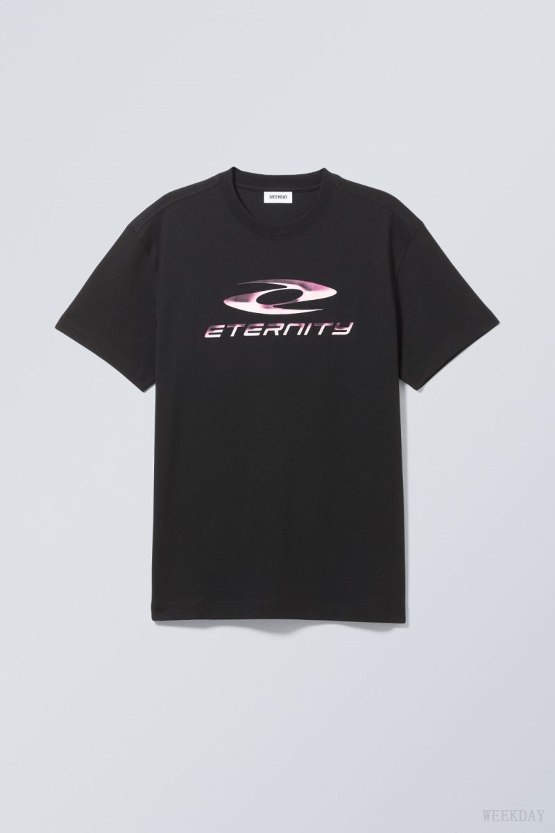 Weekday Oversized グラフィック Printed T-shirt Tシャツ メンズ Eternity Japan | L2A-8645