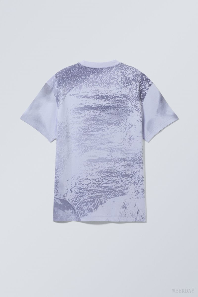 Weekday Oversized グラフィック Printed T-shirt Tシャツ メンズ Jumping Dolphins Japan | J0L-2119