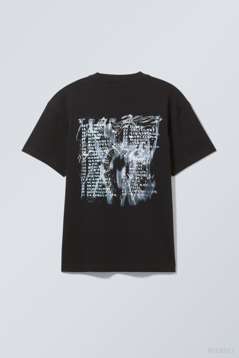 Weekday Oversized グラフィック Printed T-shirt Tシャツ メンズ Love Life Tour Japan | X9D-4584