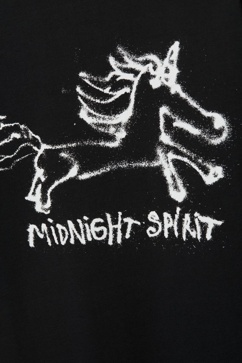 Weekday Oversized グラフィック Printed T-shirt Tシャツ メンズ Midnight Spirit Japan | D5K-3189