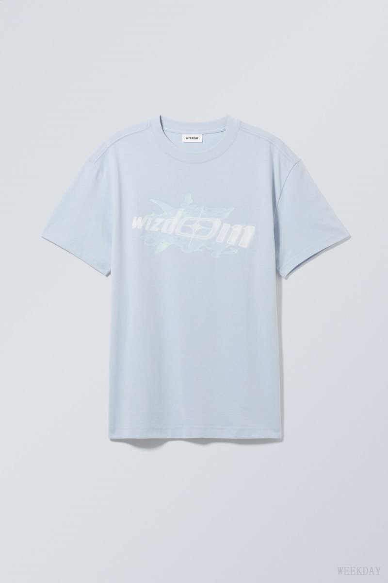 Weekday Oversized グラフィック Printed T-shirt Tシャツ メンズ Wizdom Japan | A9L-9621