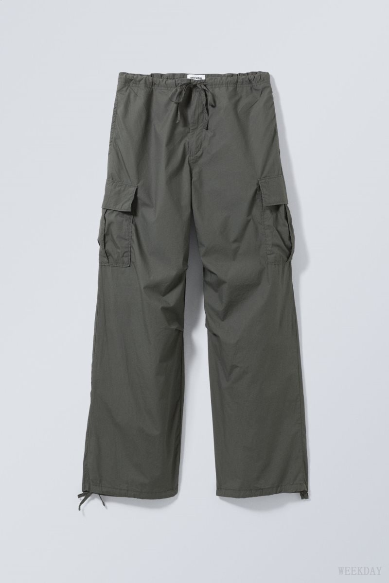 Weekday Parachute Loose Cargo Trousers ズボン メンズ 暗グレー Japan | O7U-7919