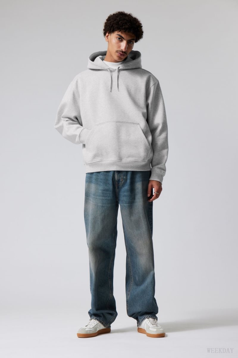 Weekday Relaxed Heavy Hoodie パーカー メンズ グレー Japan | B2X-5559