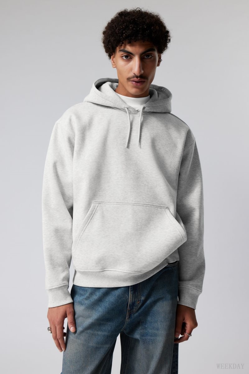 Weekday Relaxed Heavy Hoodie パーカー メンズ グレー Japan | B2X-5559