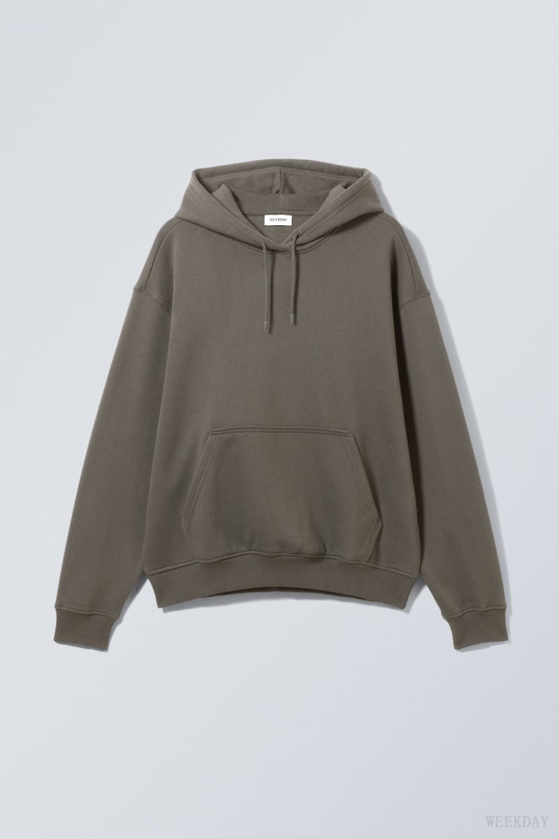 Weekday Relaxed Heavy Hoodie パーカー メンズ 黒 Japan | Q9Y-1237