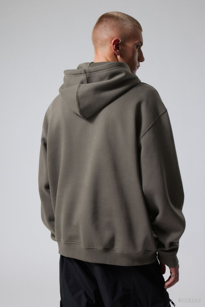 Weekday Relaxed Heavy Hoodie パーカー メンズ 黒 Japan | Q9Y-1237