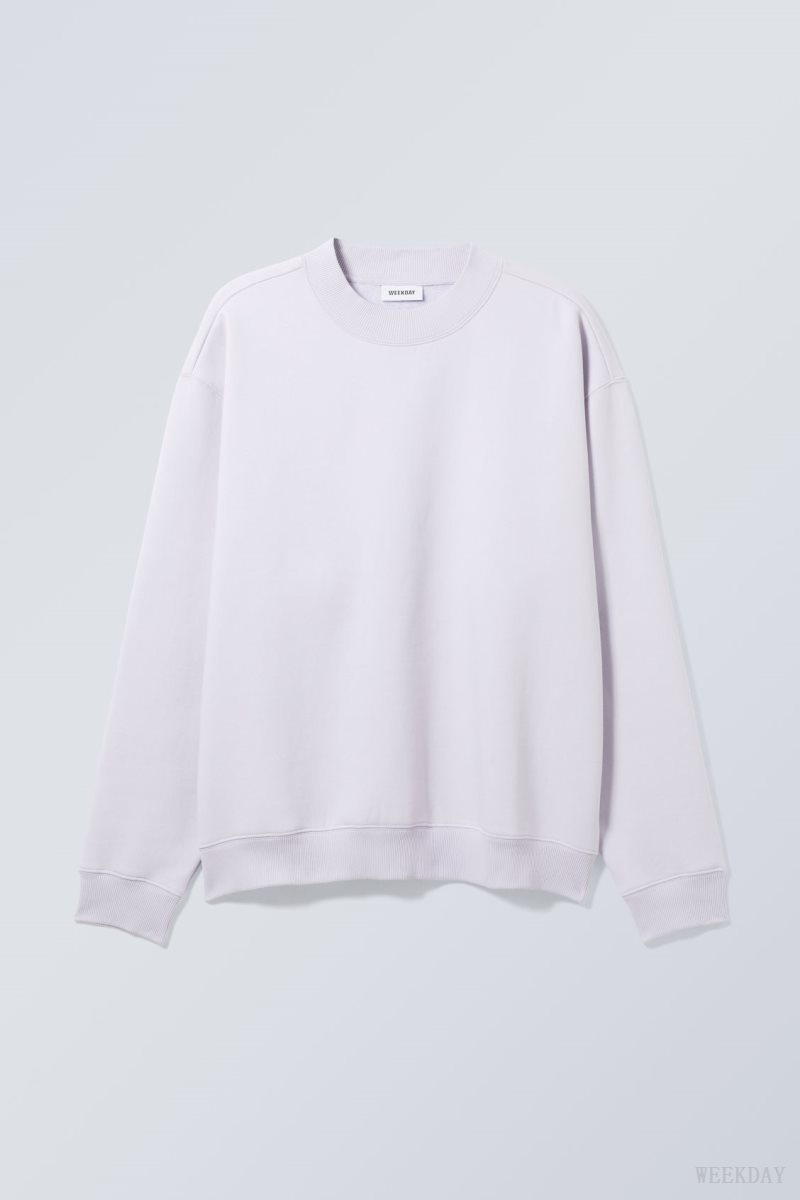 Weekday Relaxed Heavyweight Sweatshirt スウェットシャツ メンズ 紫 Japan | V3R-9769