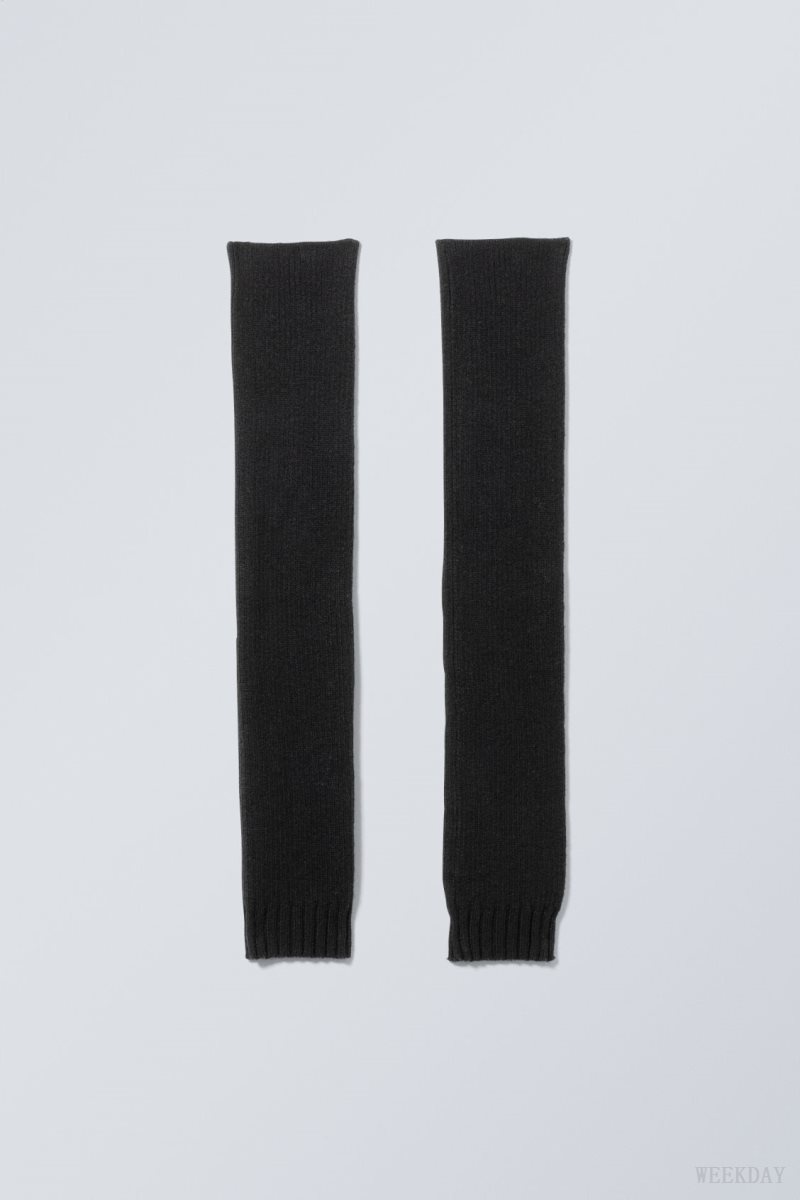 Weekday Rib Knit Leg Warmers ソックス レディース 黒 Japan | G9U-3297