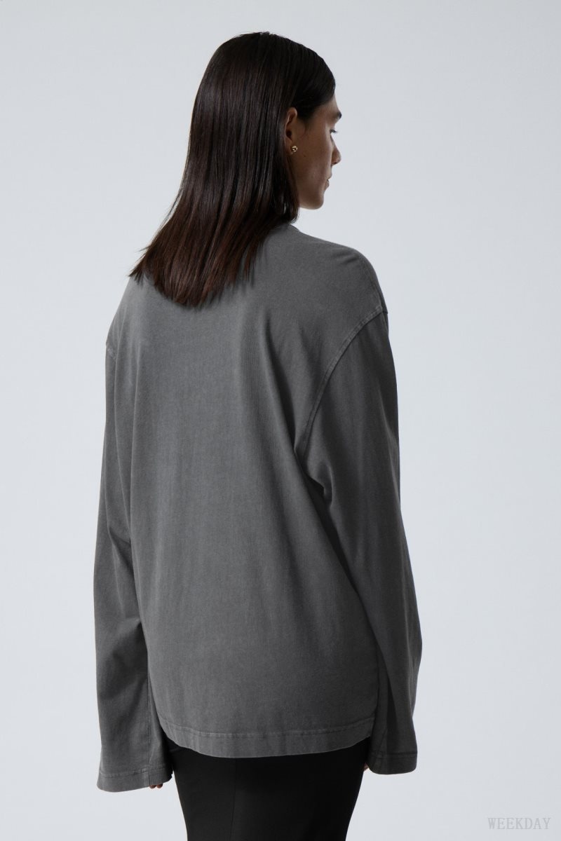 Weekday Soft Oversized Long Sleeve Top トップス レディース 青 Japan | F2S-1437