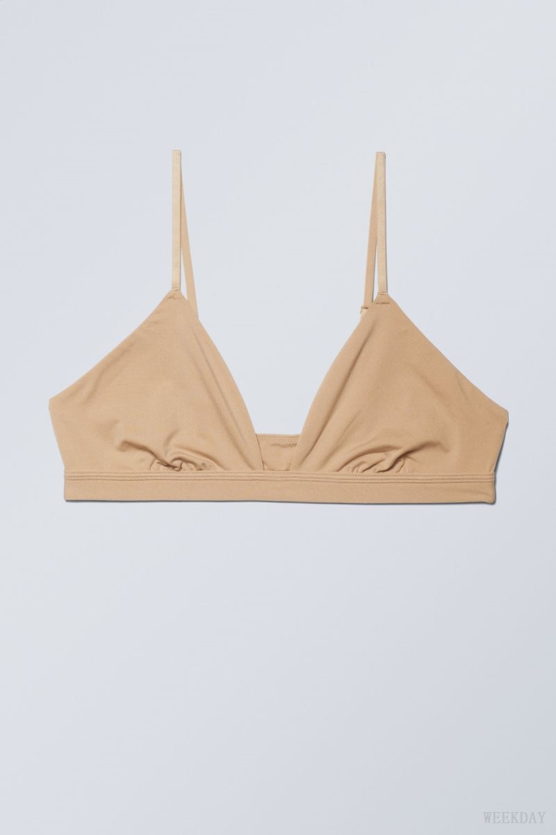 Weekday Soft Triangle Bralette Soul ランジェリー レディース ベージュ Japan | E7D-9089