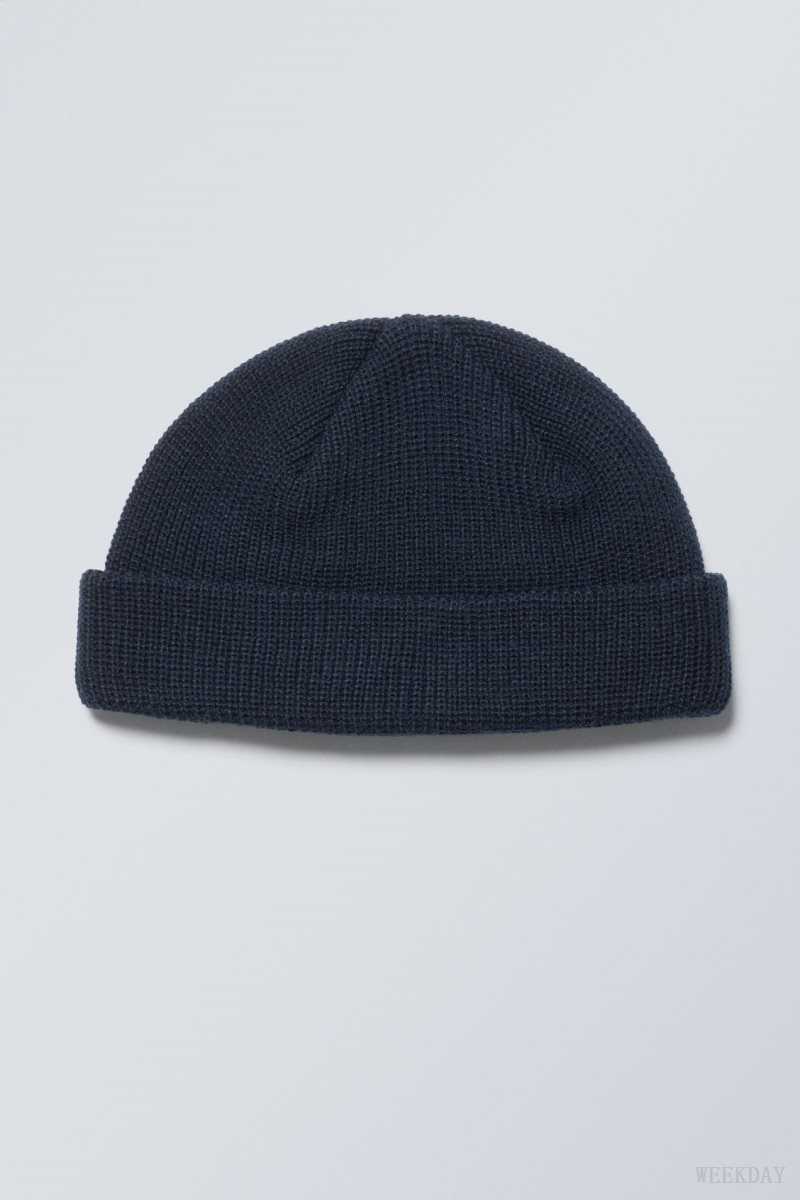 Weekday Stan Beanie ハット メンズ 暗青 Japan | I9L-5689