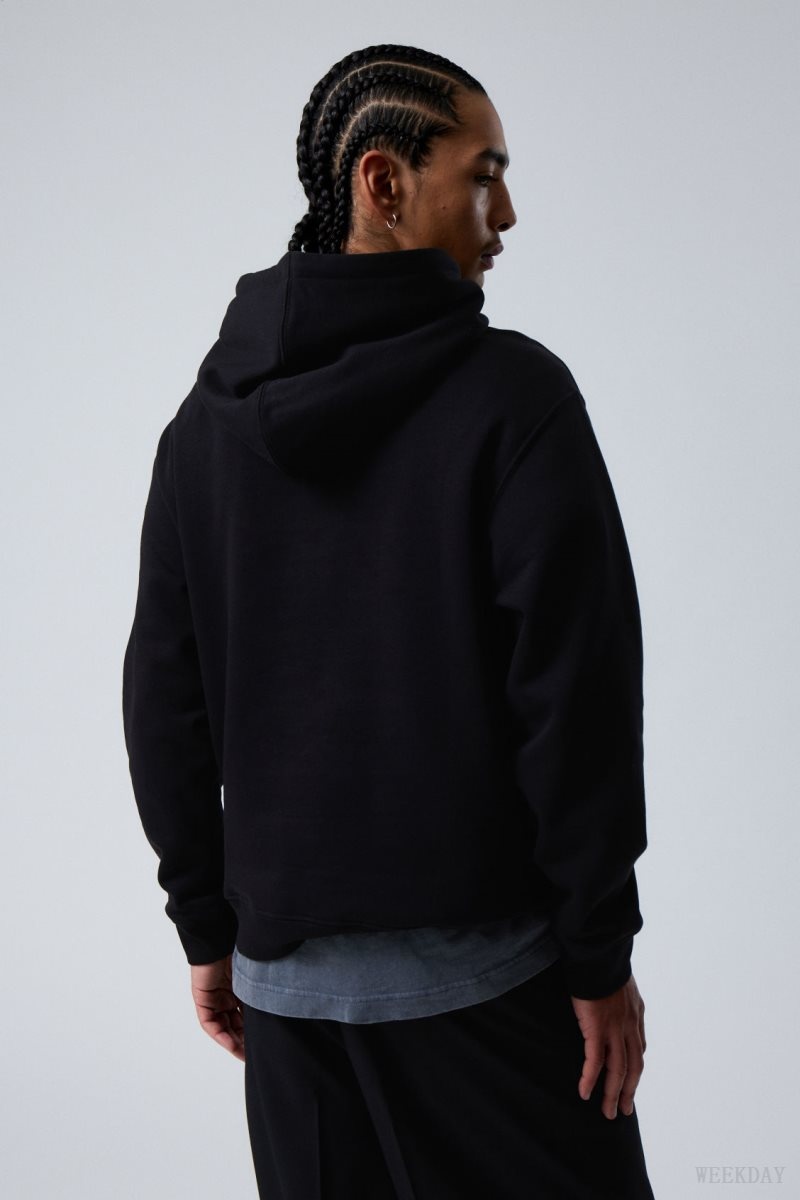 Weekday Standard Midweight Hoodie パーカー メンズ 黒 Japan | R9Z-8583