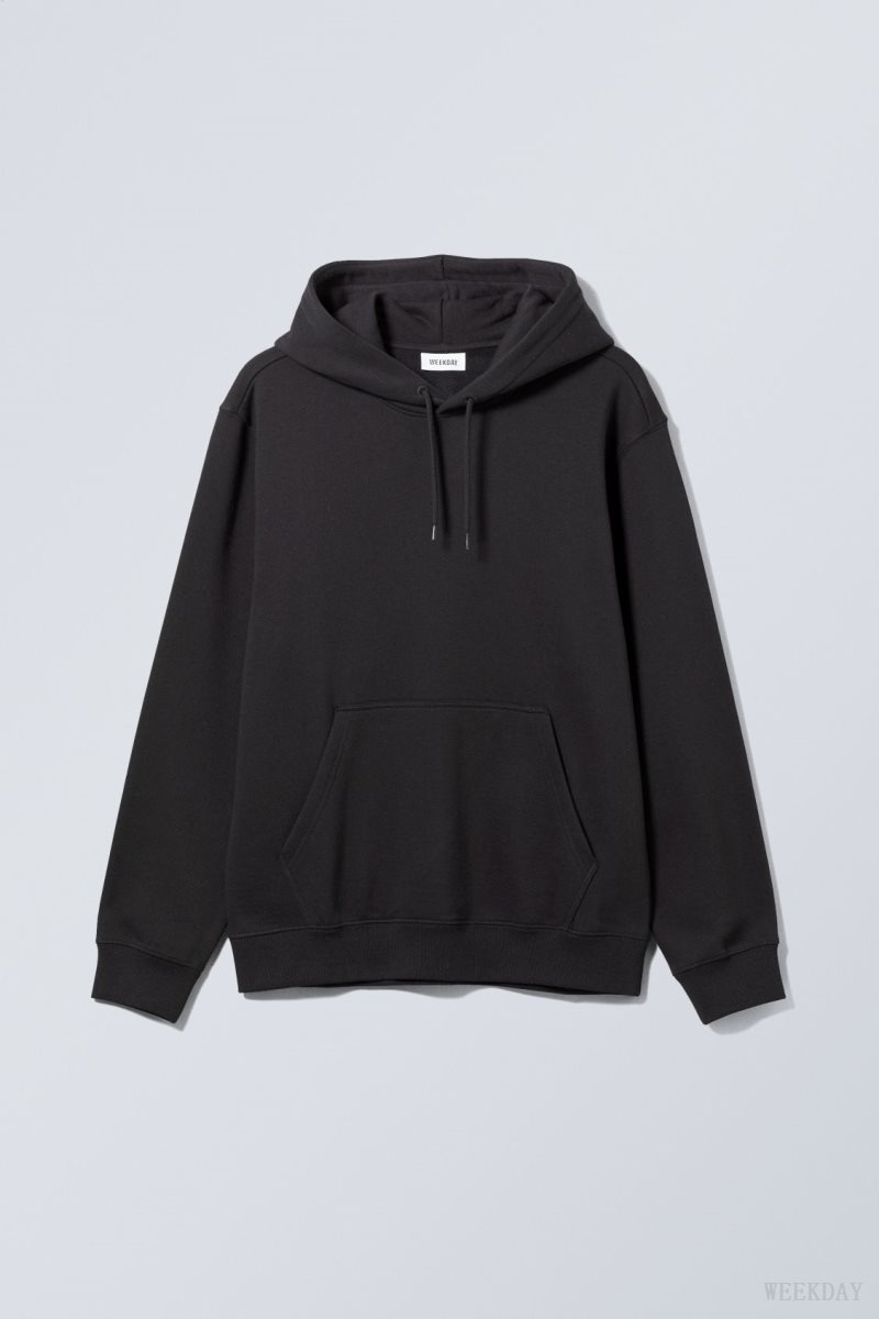 Weekday Standard Midweight Hoodie パーカー メンズ 黒 Japan | R9Z-8583