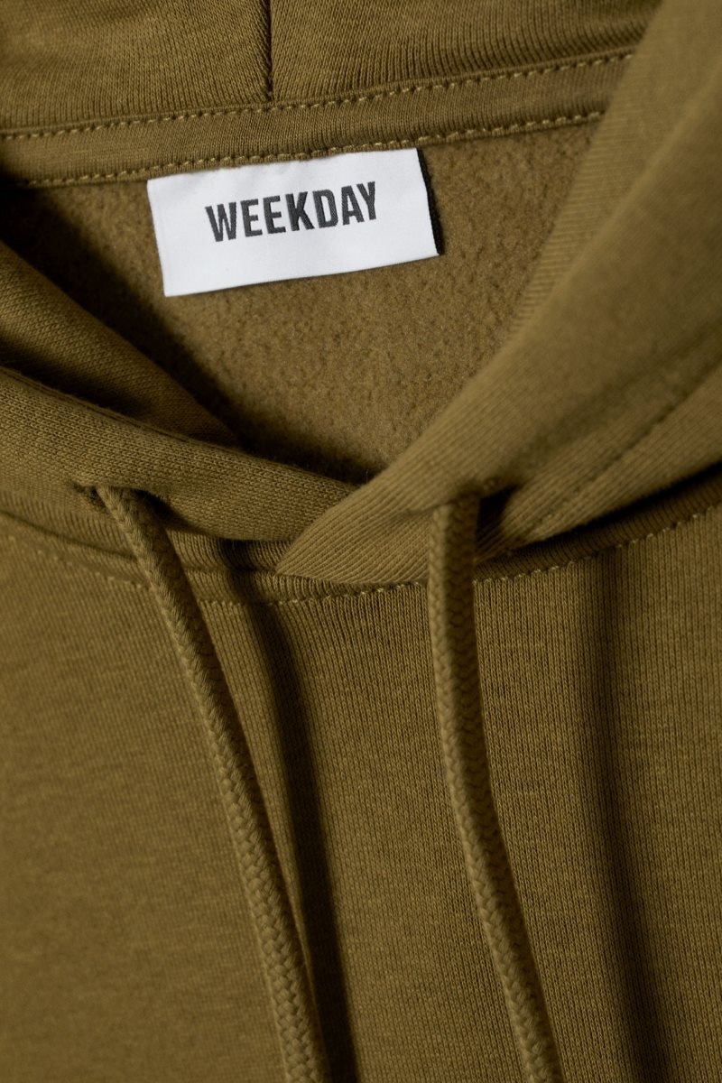 Weekday Standard Midweight Hoodie パーカー メンズ カーキ Japan | V3F-4330