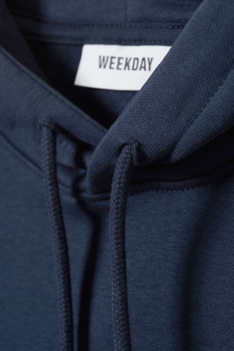 Weekday Standard Midweight Hoodie パーカー メンズ 暗青 Japan | Z2Y-1355