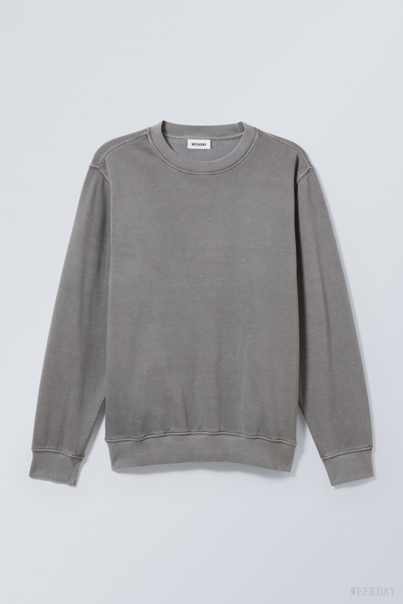 Weekday Standard Midweight Sweatshirt スウェットシャツ メンズ グレー Japan | Z1Y-2295