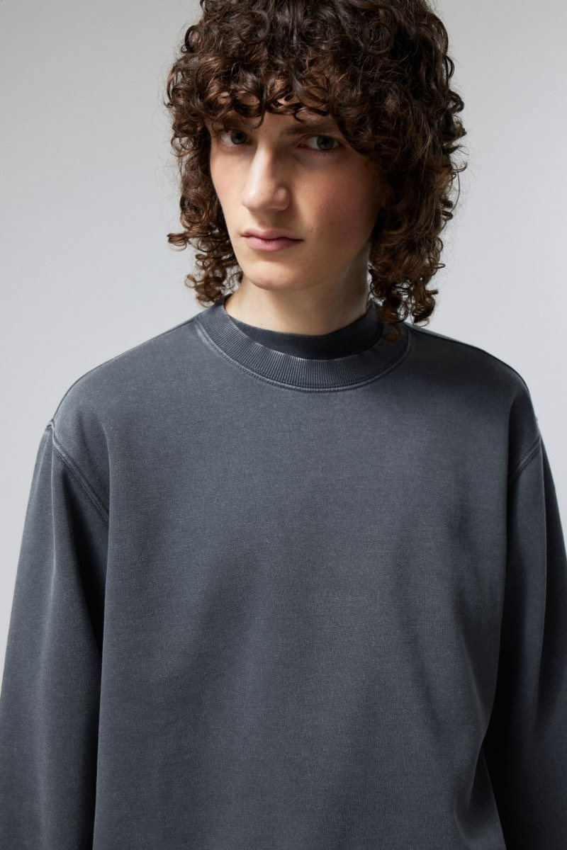 Weekday Standard Midweight Sweatshirt スウェットシャツ メンズ ネイビー Japan | J0M-7764