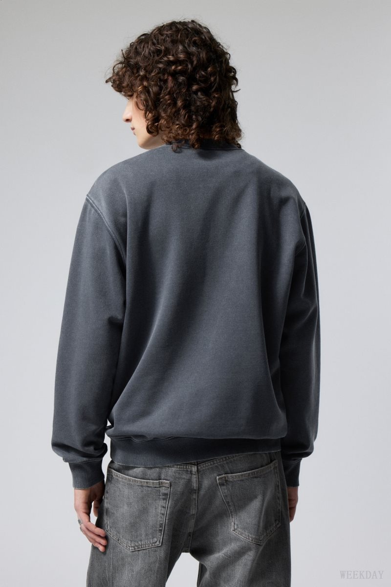 Weekday Standard Midweight Sweatshirt スウェットシャツ メンズ ネイビー Japan | J0M-7764