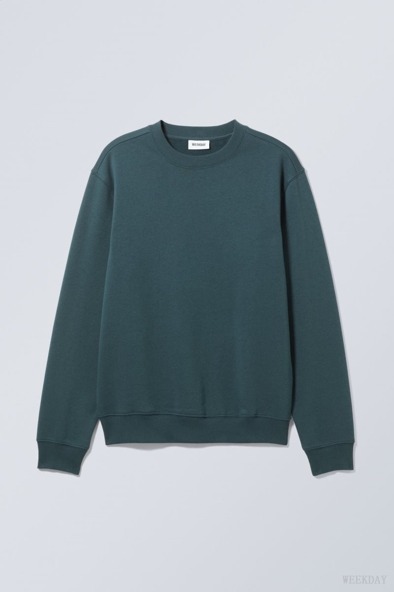 Weekday Standard Midweight Sweatshirt スウェットシャツ メンズ 暗紺碧 Japan | E2M-2651