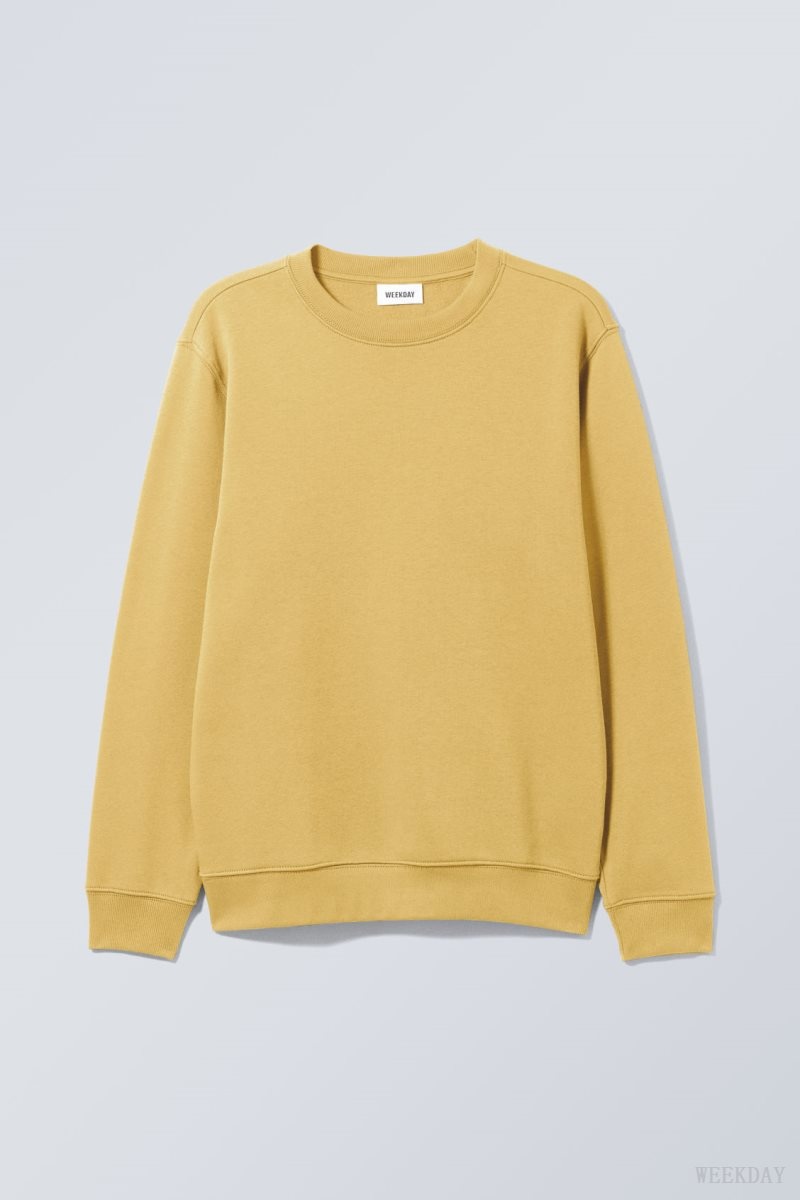 Weekday Standard Midweight Sweatshirt スウェットシャツ メンズ 黄色 Japan | P8F-7527