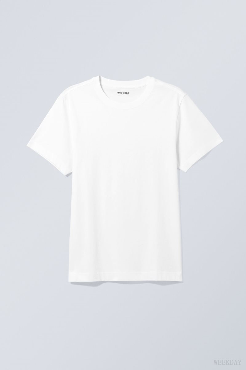 Weekday Standard Midweight T-shirt Tシャツ メンズ 白 Japan | M3E-8818