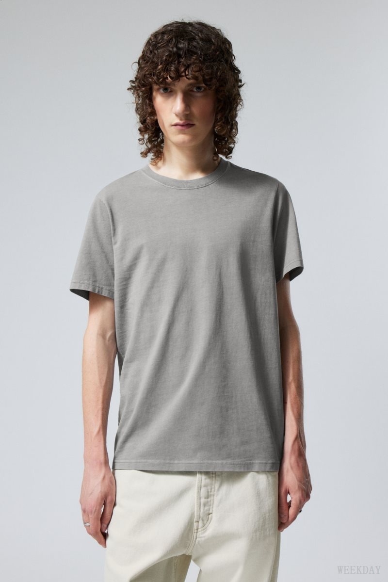 Weekday Standard Midweight T-shirt Tシャツ メンズ グレー Japan | S9L-6833