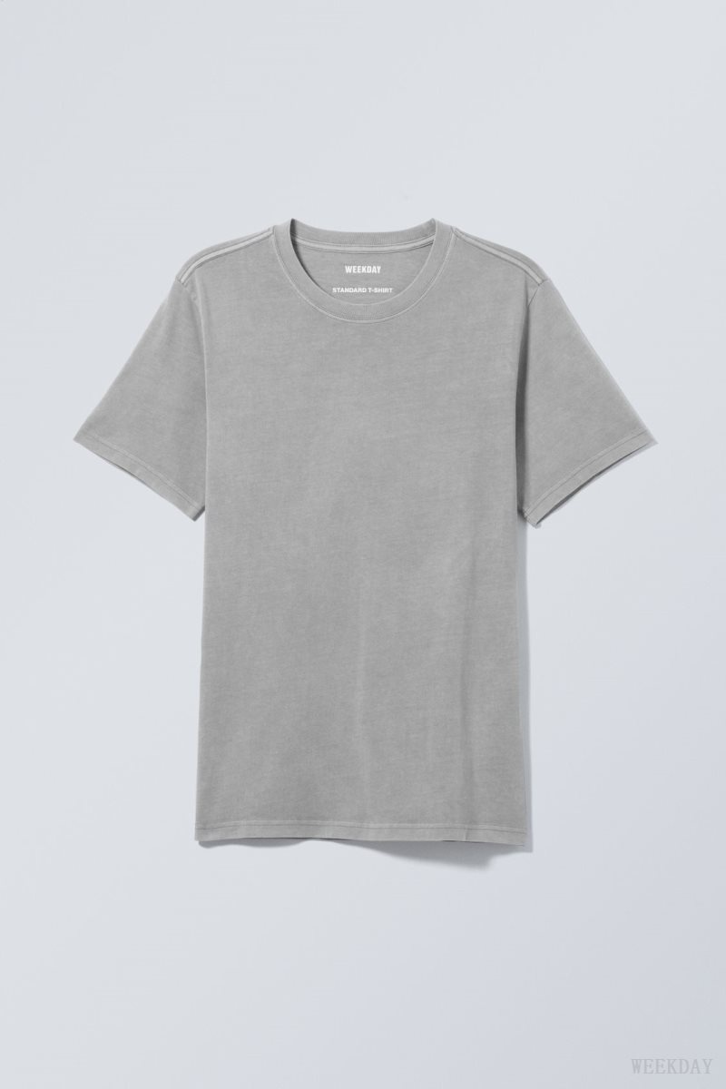 Weekday Standard Midweight T-shirt Tシャツ メンズ グレー Japan | S9L-6833