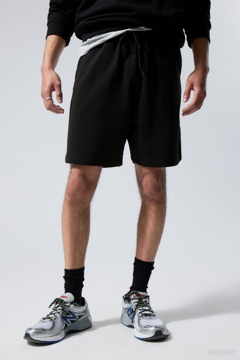 Weekday Standard Sweatshorts ショートパンツ メンズ 黒 Japan | I0A-5813