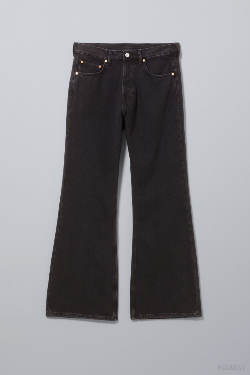 Weekday Time Loose Bootcut Jeans デニム メンズ 黒 Japan | H3A-6003