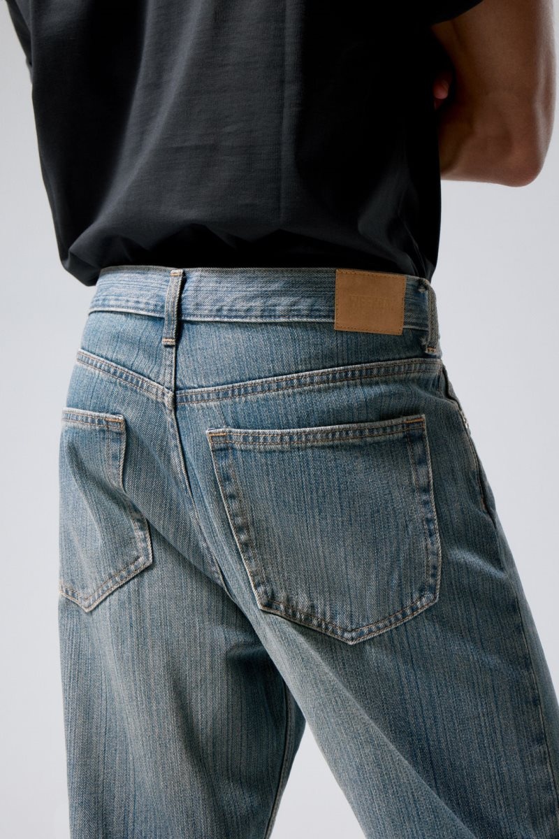 Weekday Time Loose Bootcut Jeans デニム メンズ 青 Japan | V5L-9303