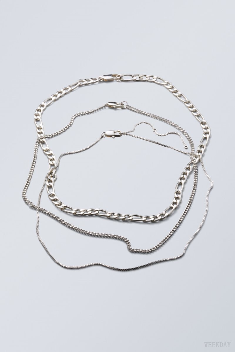 Weekday Unity Necklace Set ジュエリー レディース シルバー Japan | Z1T-3388