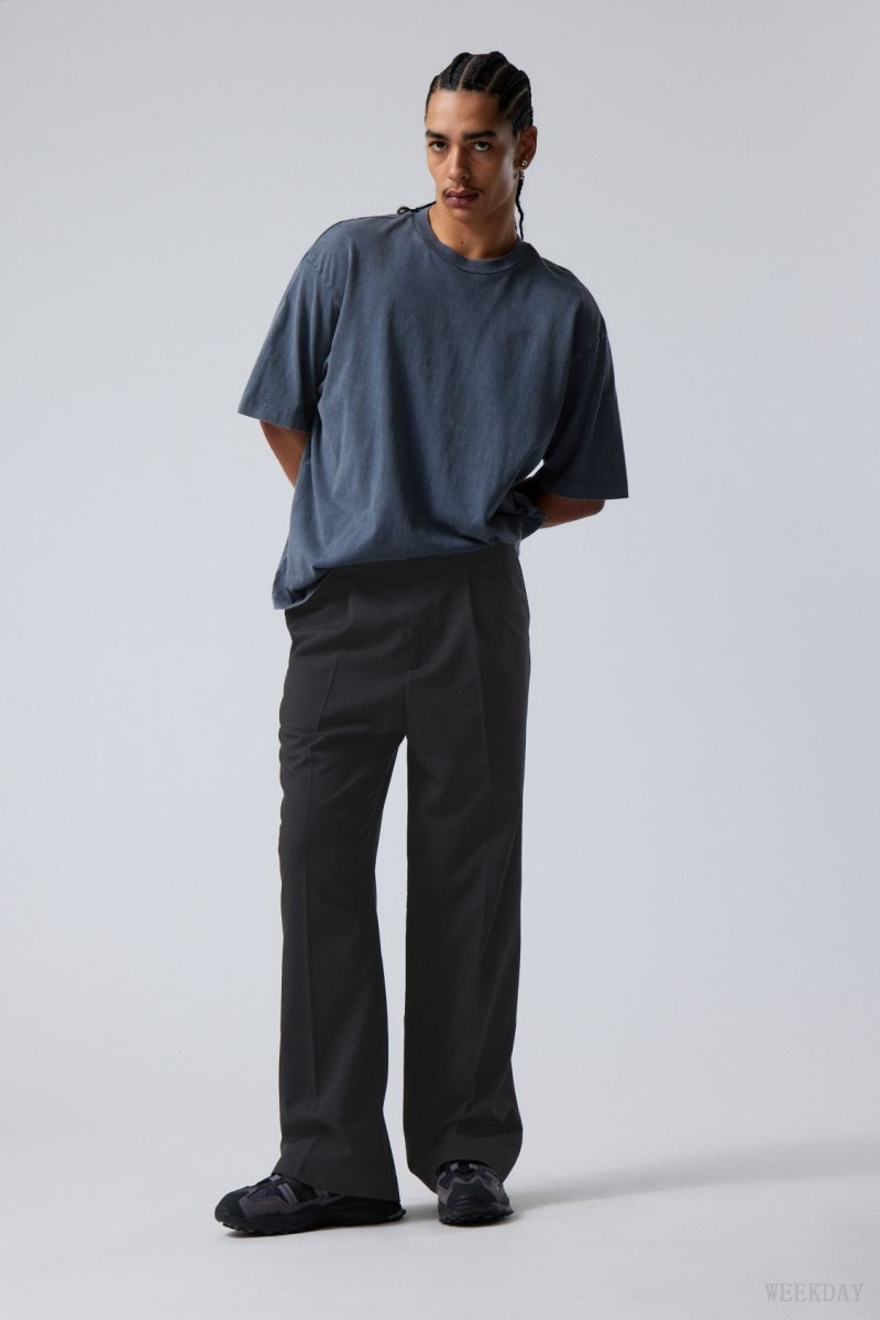 Weekday Uno Loose Suit Trousers ズボン メンズ 黒 Japan | J0W-3496