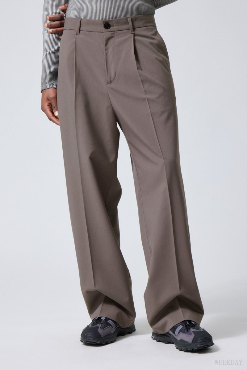 Weekday Uno Loose Suit Trousers ズボン メンズ 暗 Japan | Y4T-4543