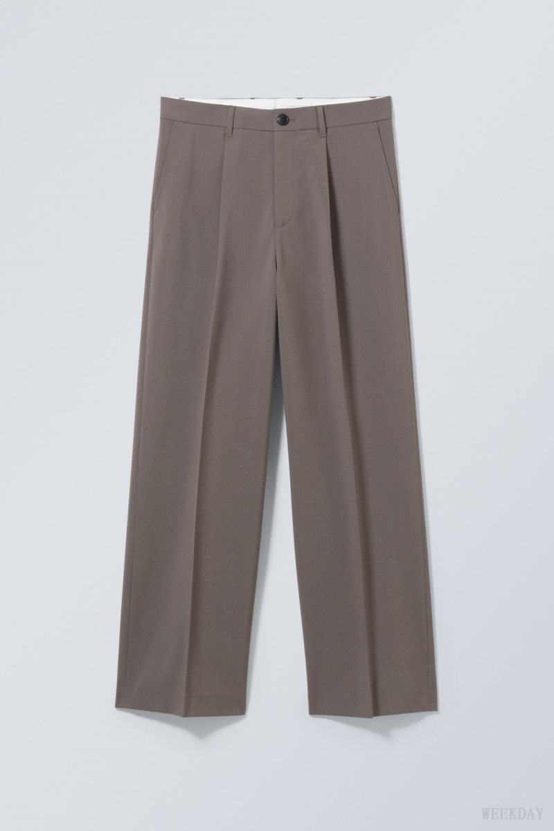 Weekday Uno Loose Suit Trousers ズボン メンズ 暗 Japan | Y4T-4543